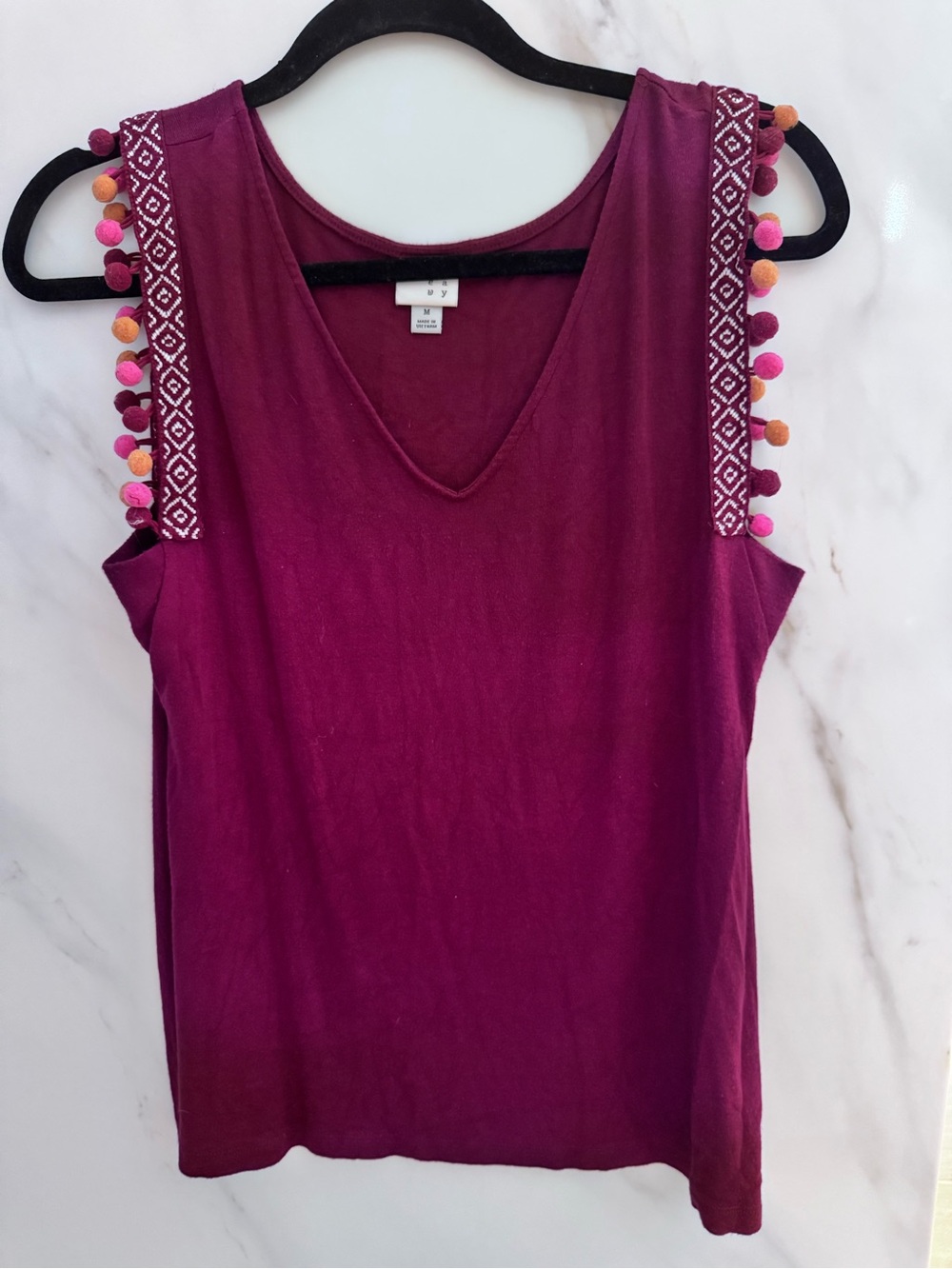 Pompom tank top